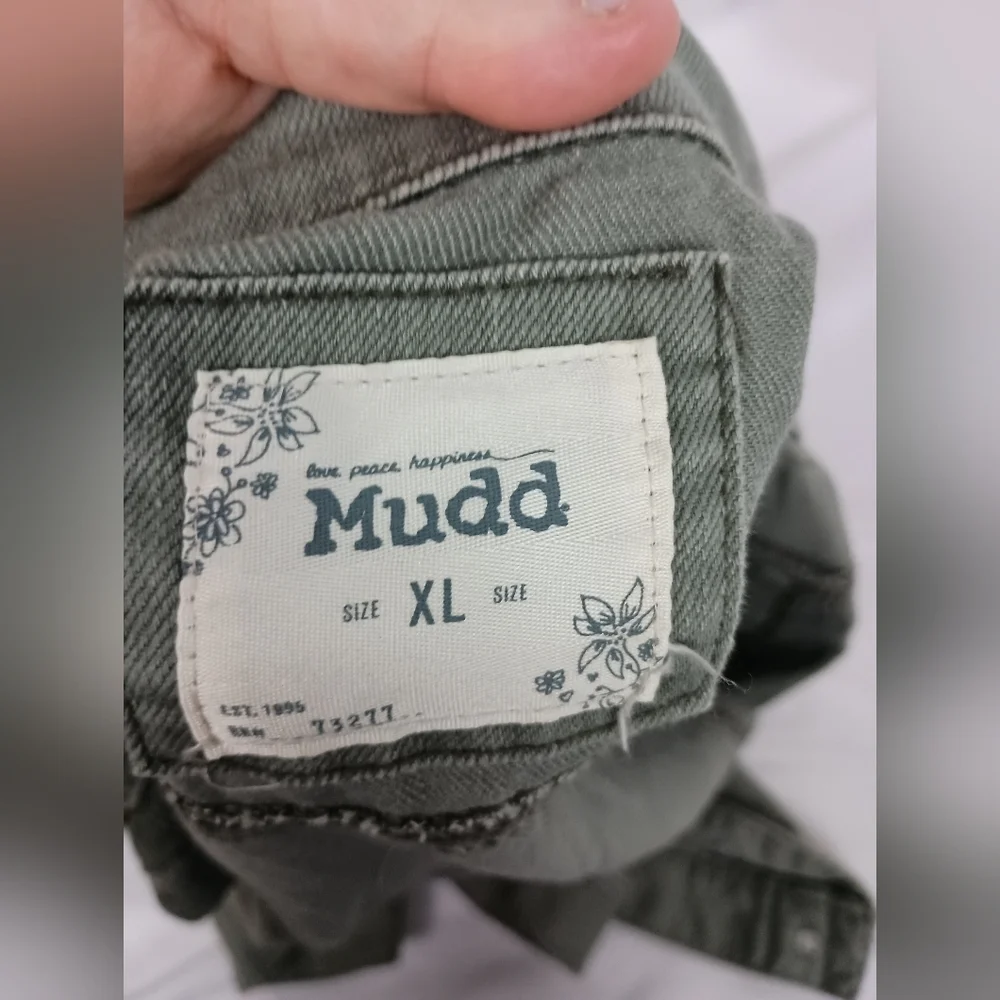 Green MUDD‎ Vintage Sleeveless Office XL Denim Vest with Lace Detail (#1,538)(C) - Picture 2 of 8